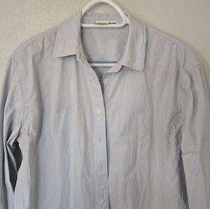 Reformation Jeans | Light Blue Crisp Cotton Button Down Shirt Size Medium